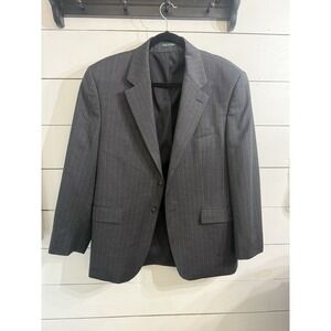 Lauren Ralph Lauren Gray Pinstripe Blazer Mens 44R 100% wool Suit Jacket Coat